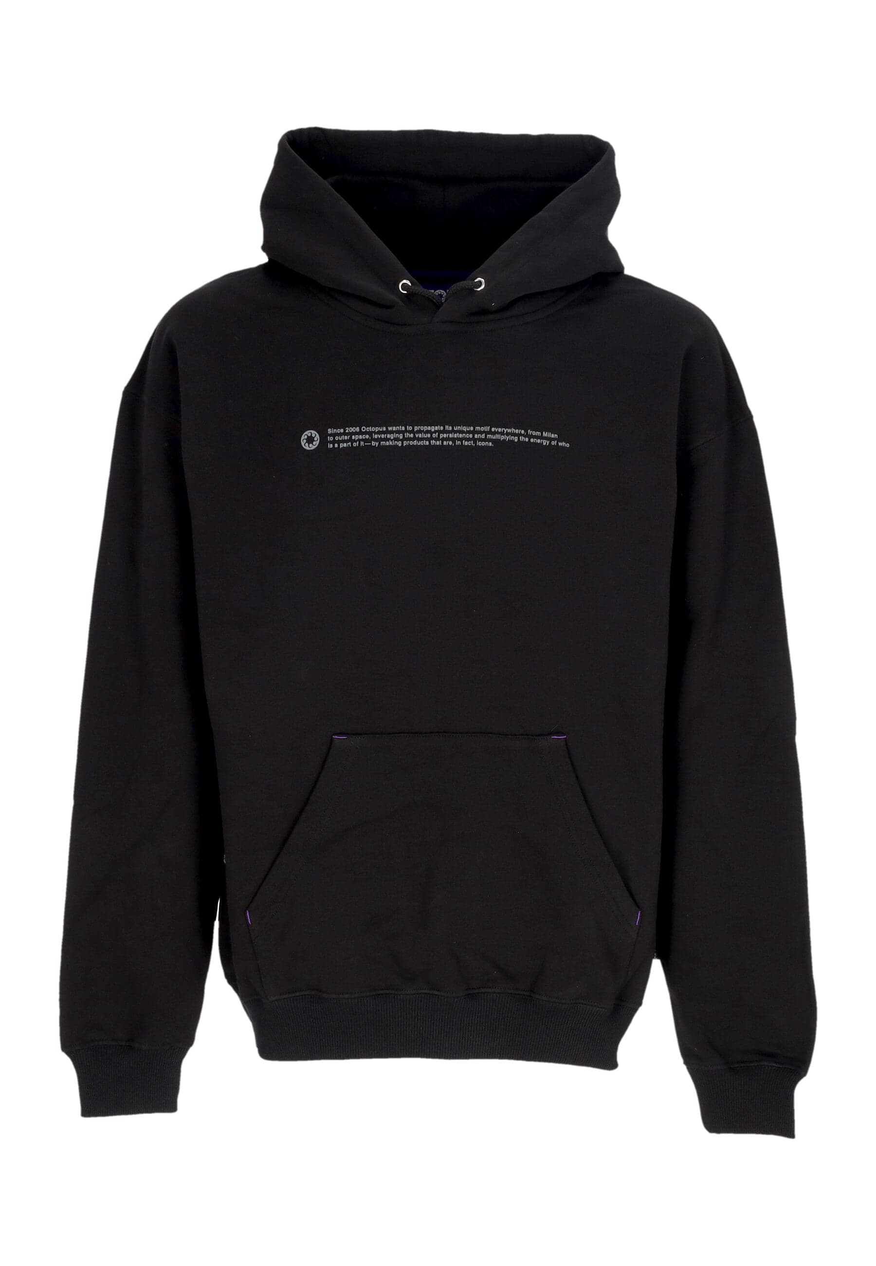 Lightweight Hoodie Man Outline Logo Hoodie Black