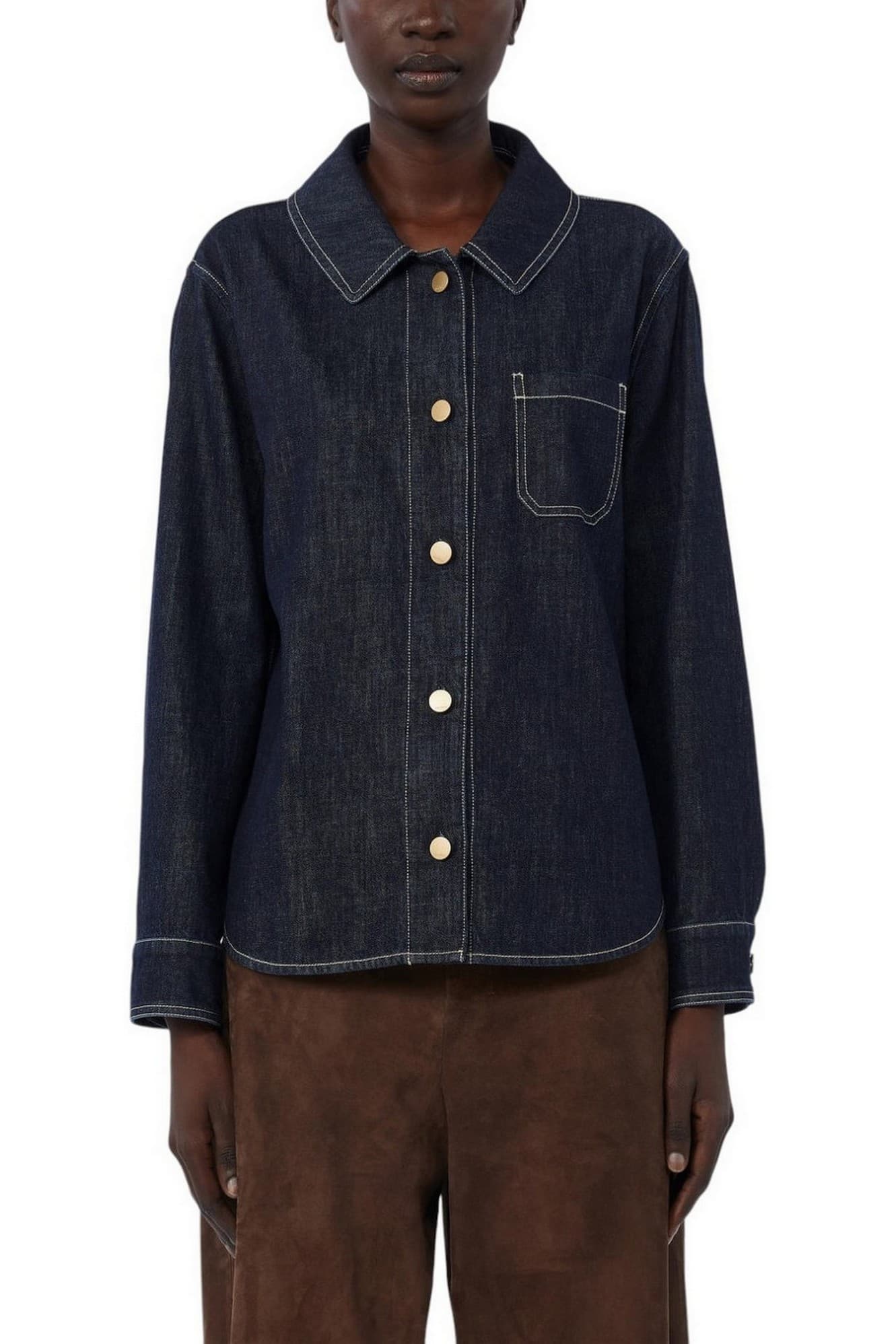 S Max Mara Shirts Denim blue