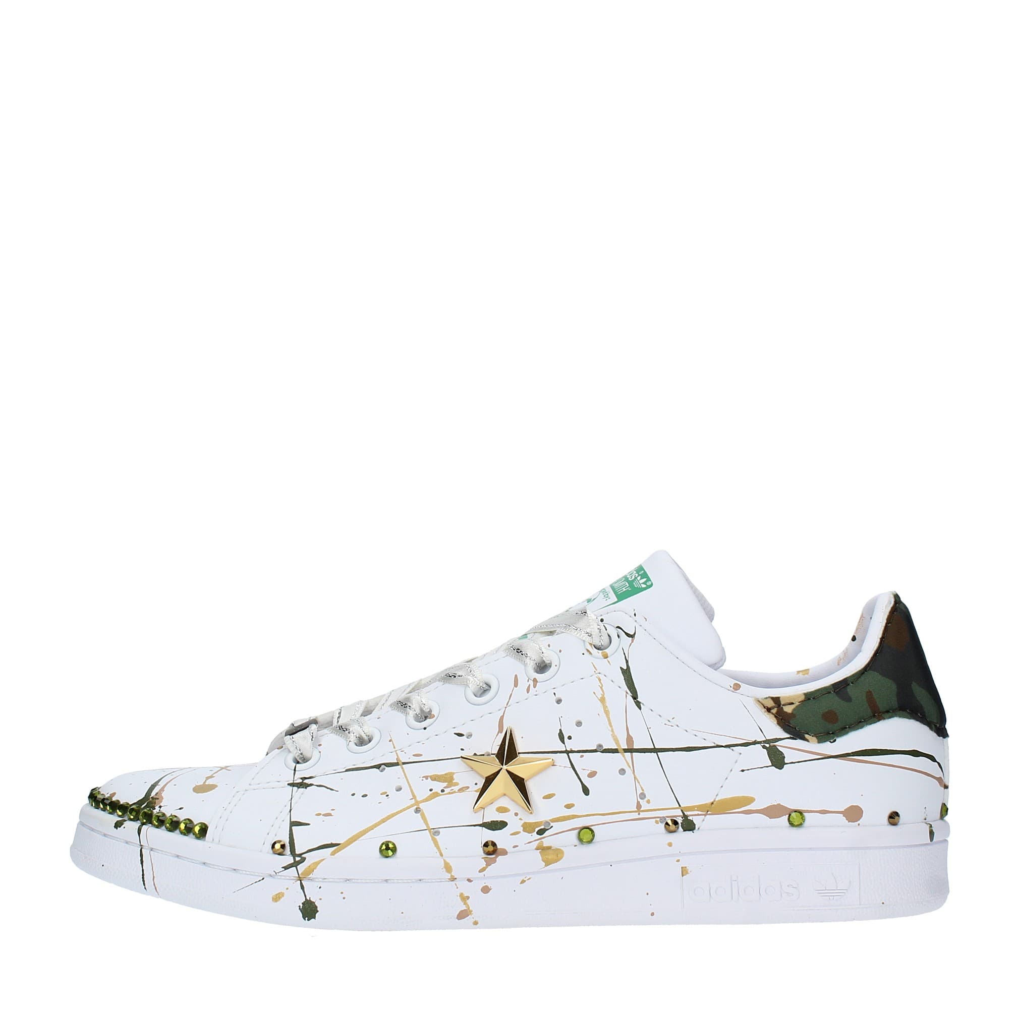 Faux leather trainers — Multicolour