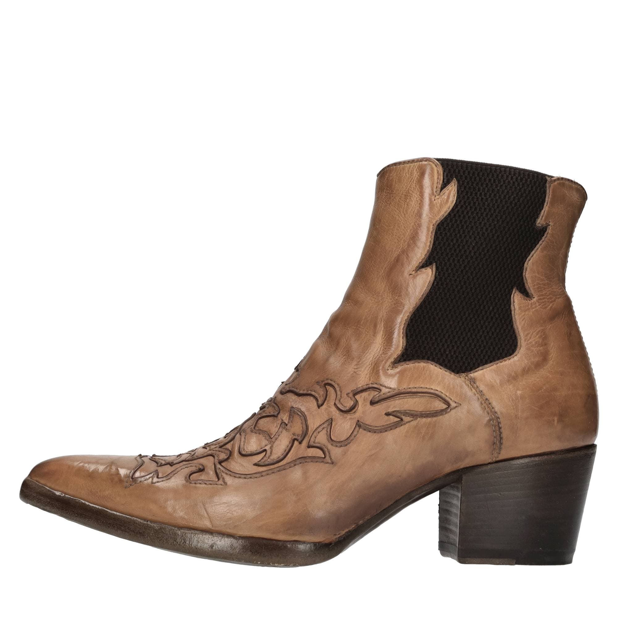 Handmade leather Beatles ankle boots — Brown