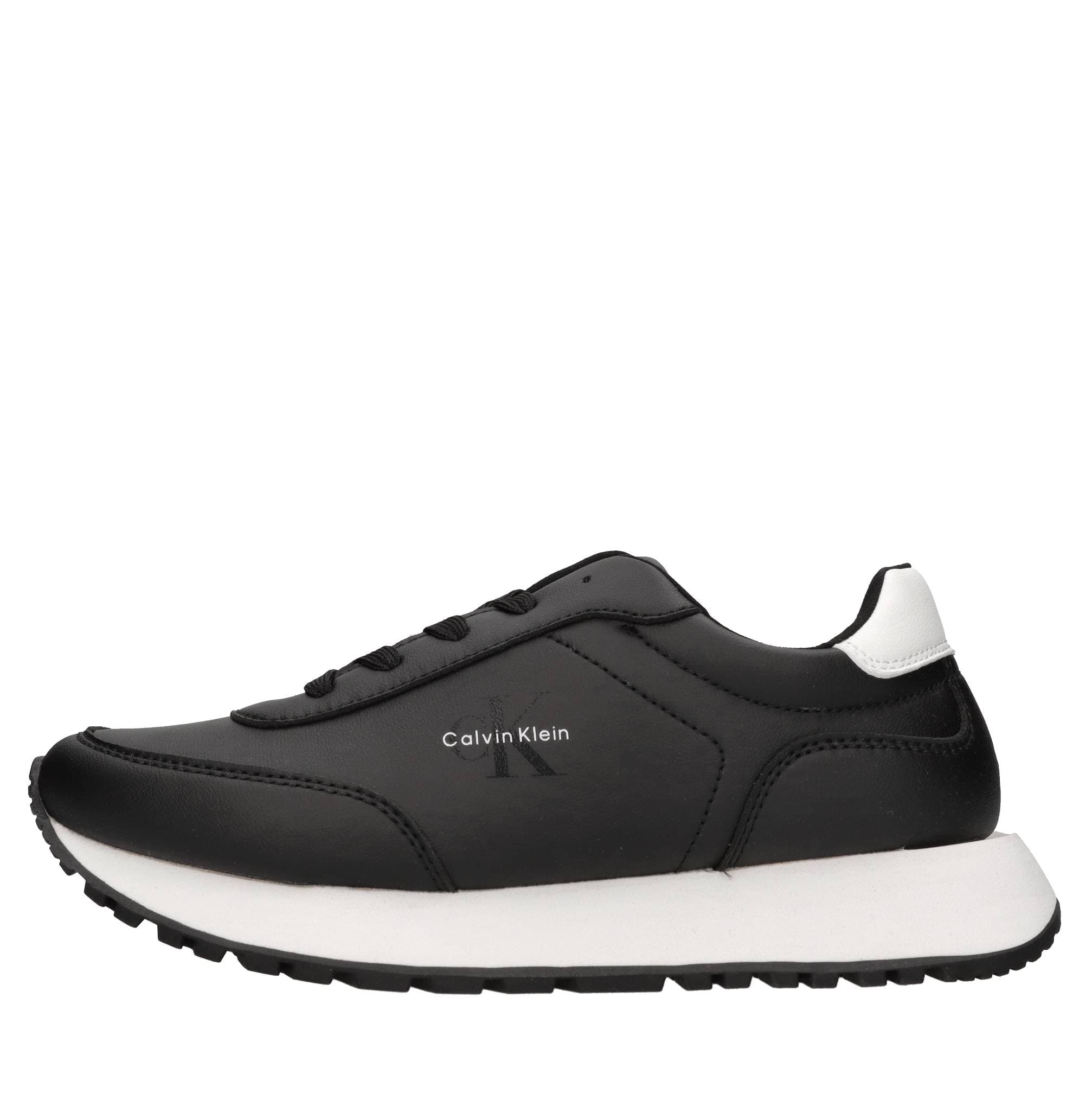 Faux leather sneakers — Black