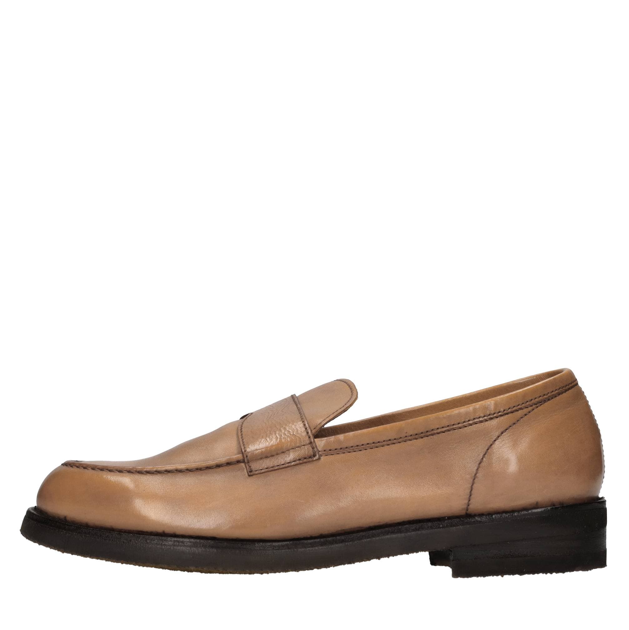 Handmade leather loafers — Brown
