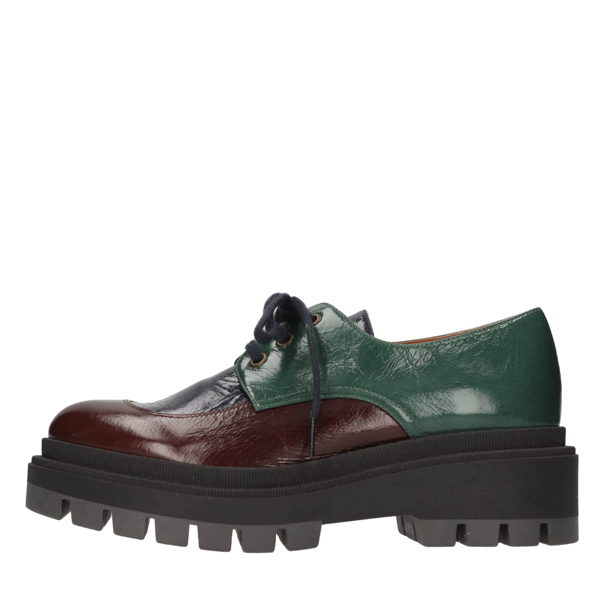 Leather lace-ups — Multicolour