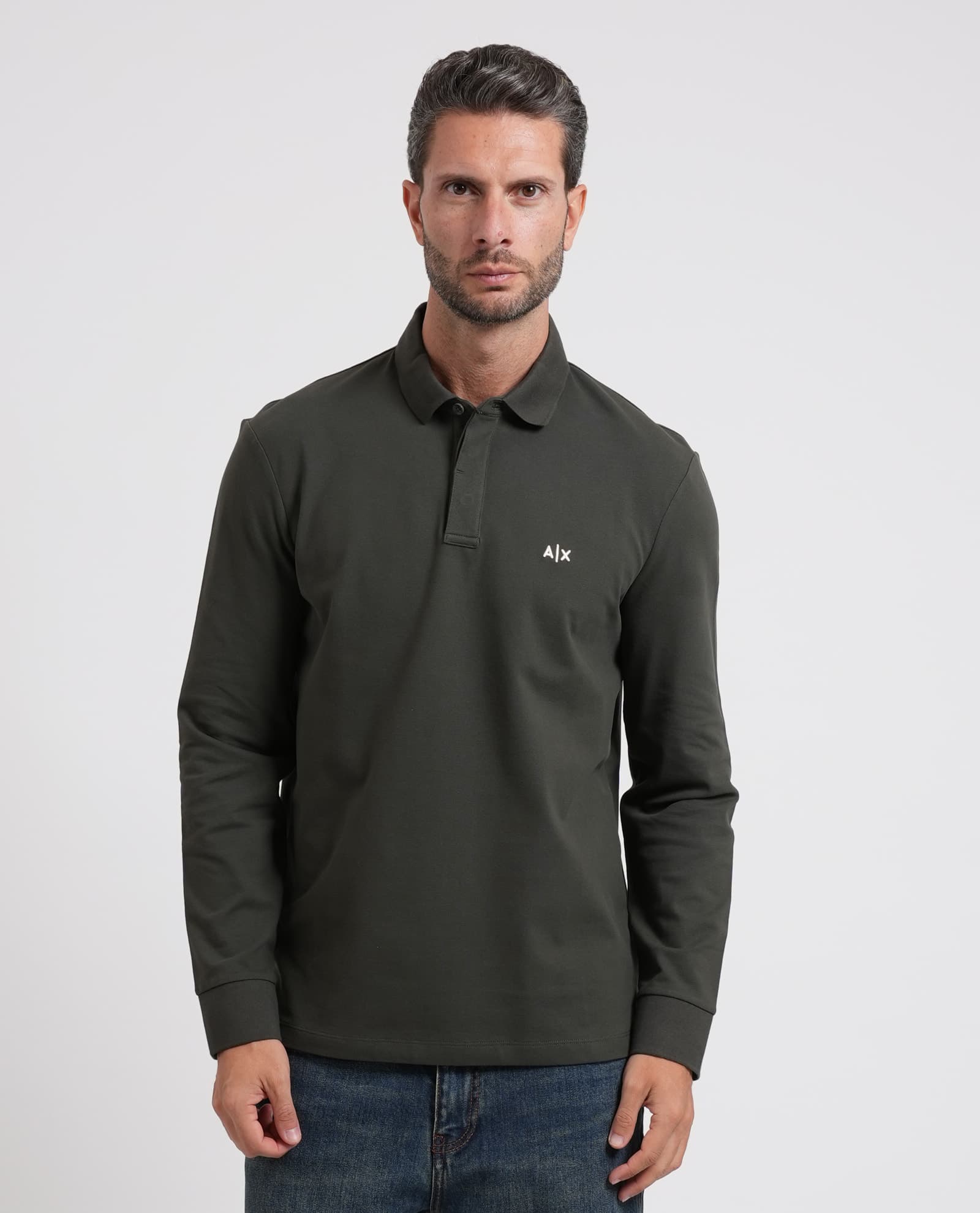 Men's polo shirt signed Armani Exchange made — Green