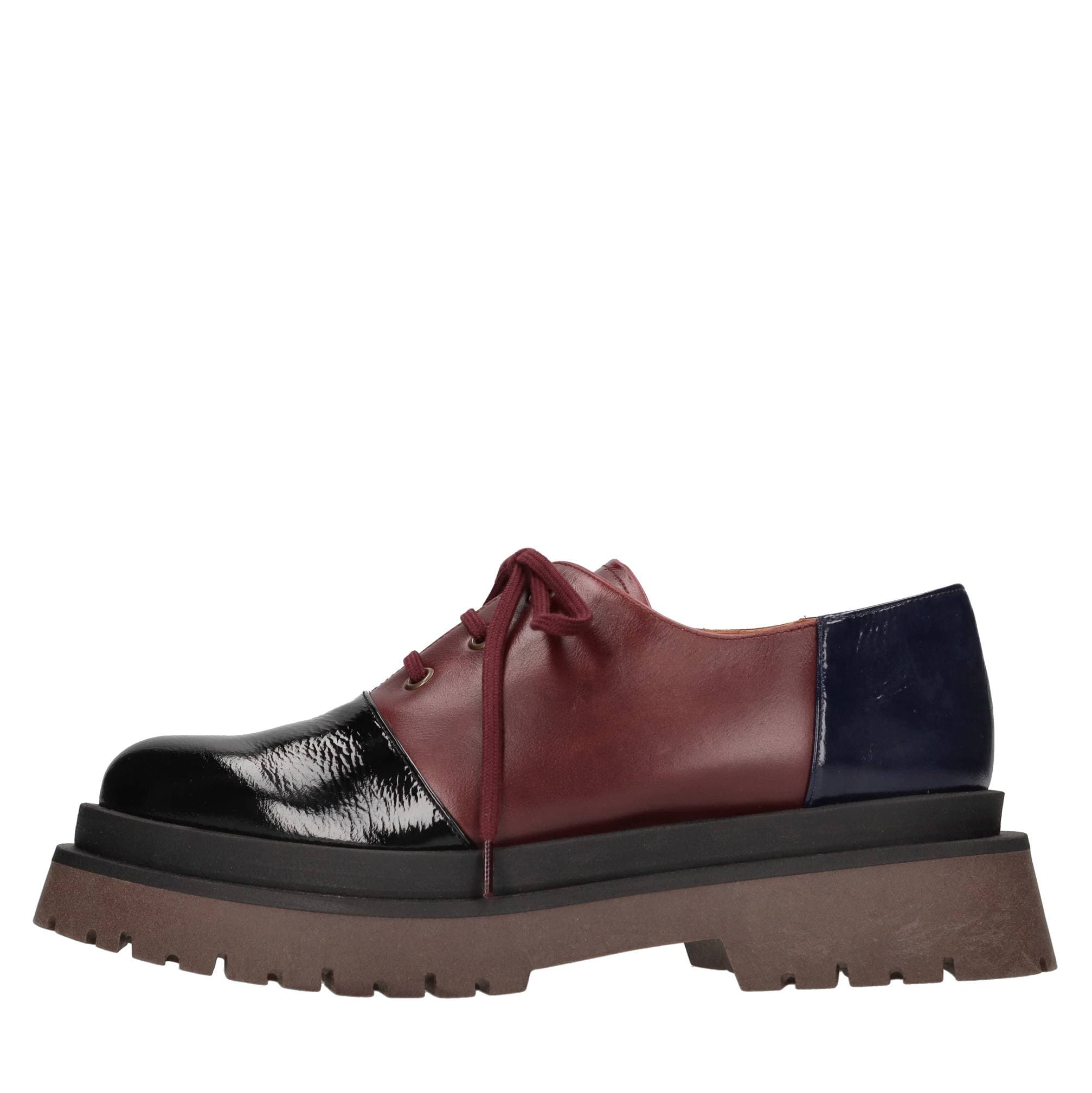 Leather lace-ups — Multicolour